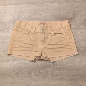 J brand mustard cut off shorts size 29